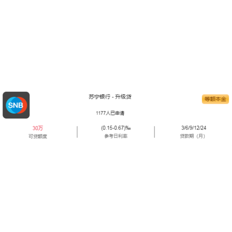 苏宁银行-升级贷